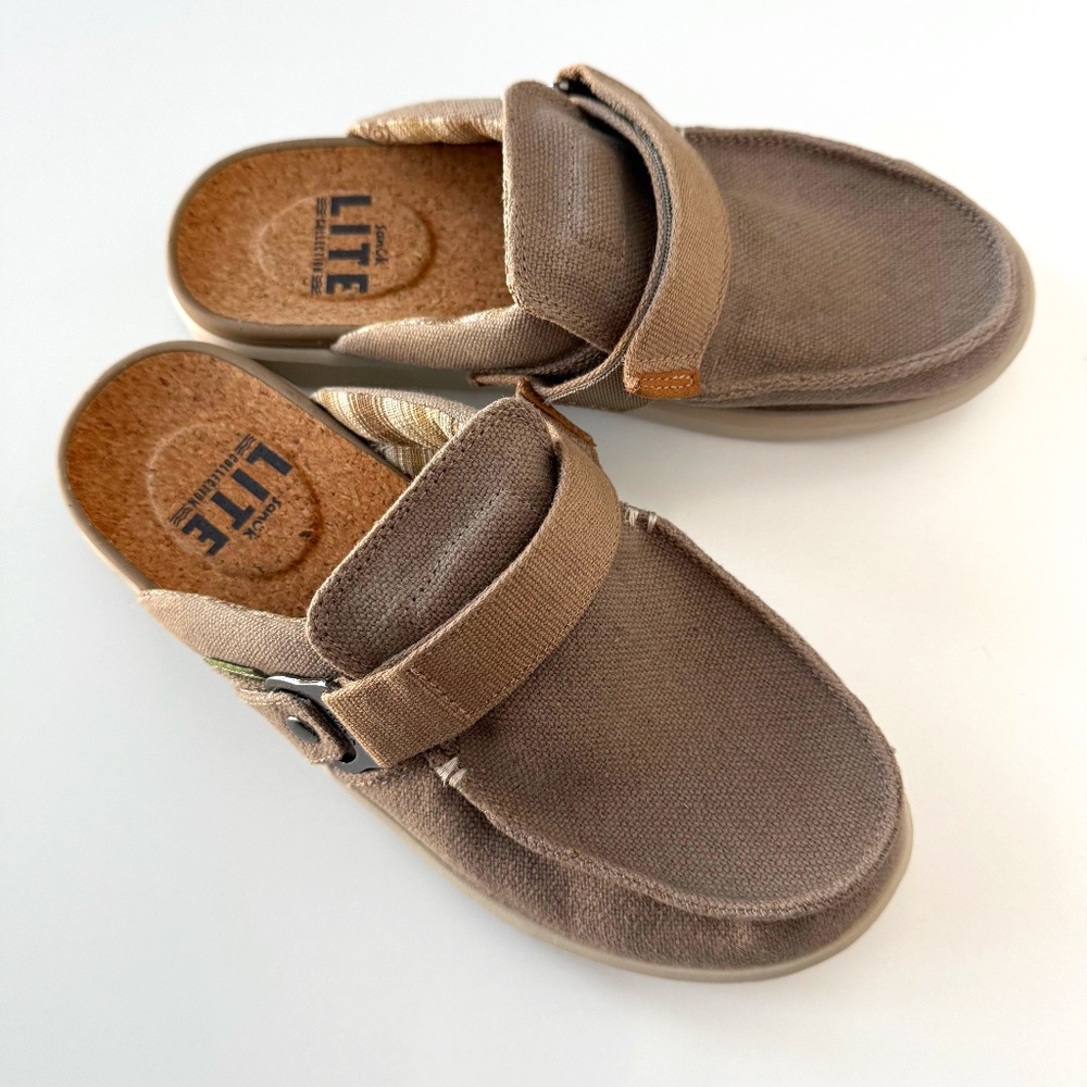 Sanuk Happy Hour Lite Men Taupe size 7